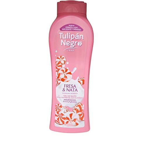 Tulipan Negro Bath And Shower Gel 650ml Strawberries And Cream