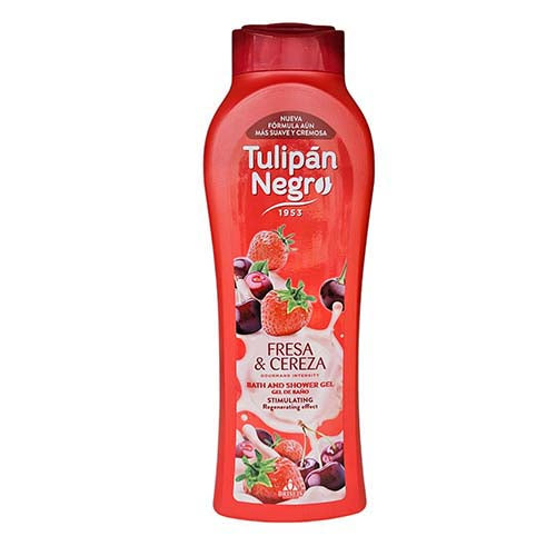 Tulipan Negro Bath And Shower Gel 650ml Strawberry And Cherry
