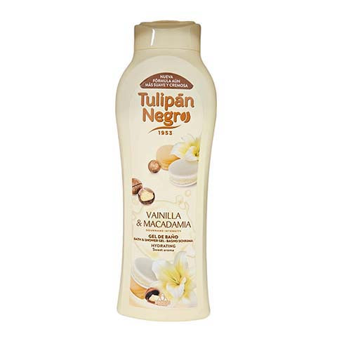 Tulipan Negro Bath And Shower Gel 650ml Vanilla And Macadamia