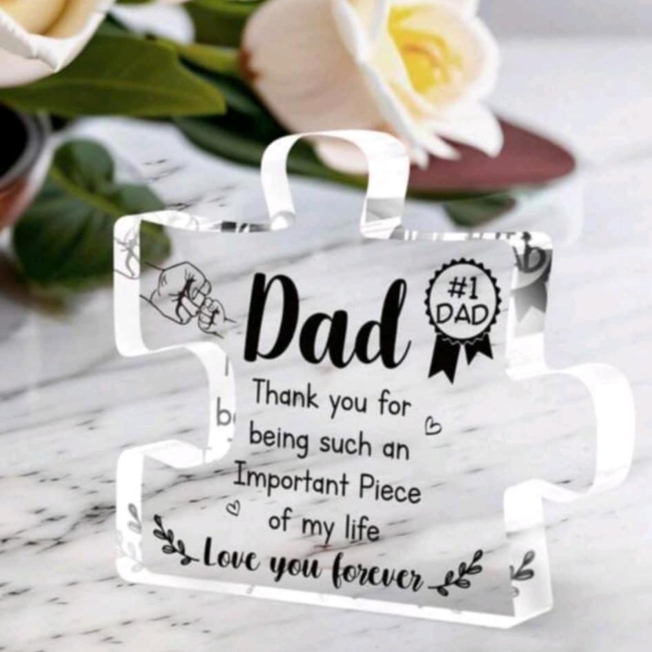 "Dad Love You Forever" Acrylic Jigsaw Piece
