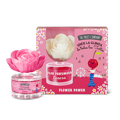 The Fruit Company Cherry Flower Diffuser CEREZA Rose Design - Cherry Scented