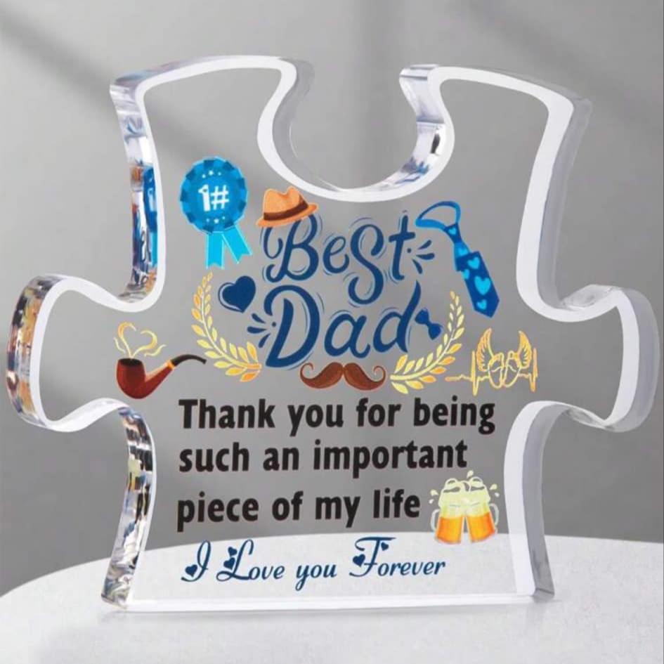 "Best Dad" Acrylic Jigsaw Piece