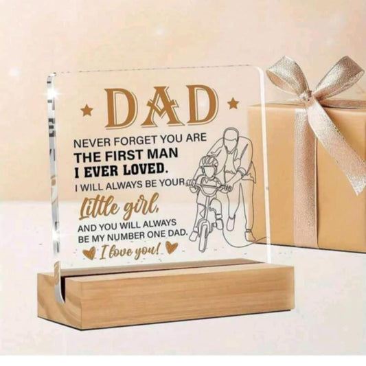 "Dad's Little Girl" Acrylic Plaque With Stand