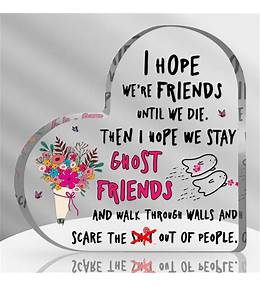 Ghost Friends Love Heart Plaque