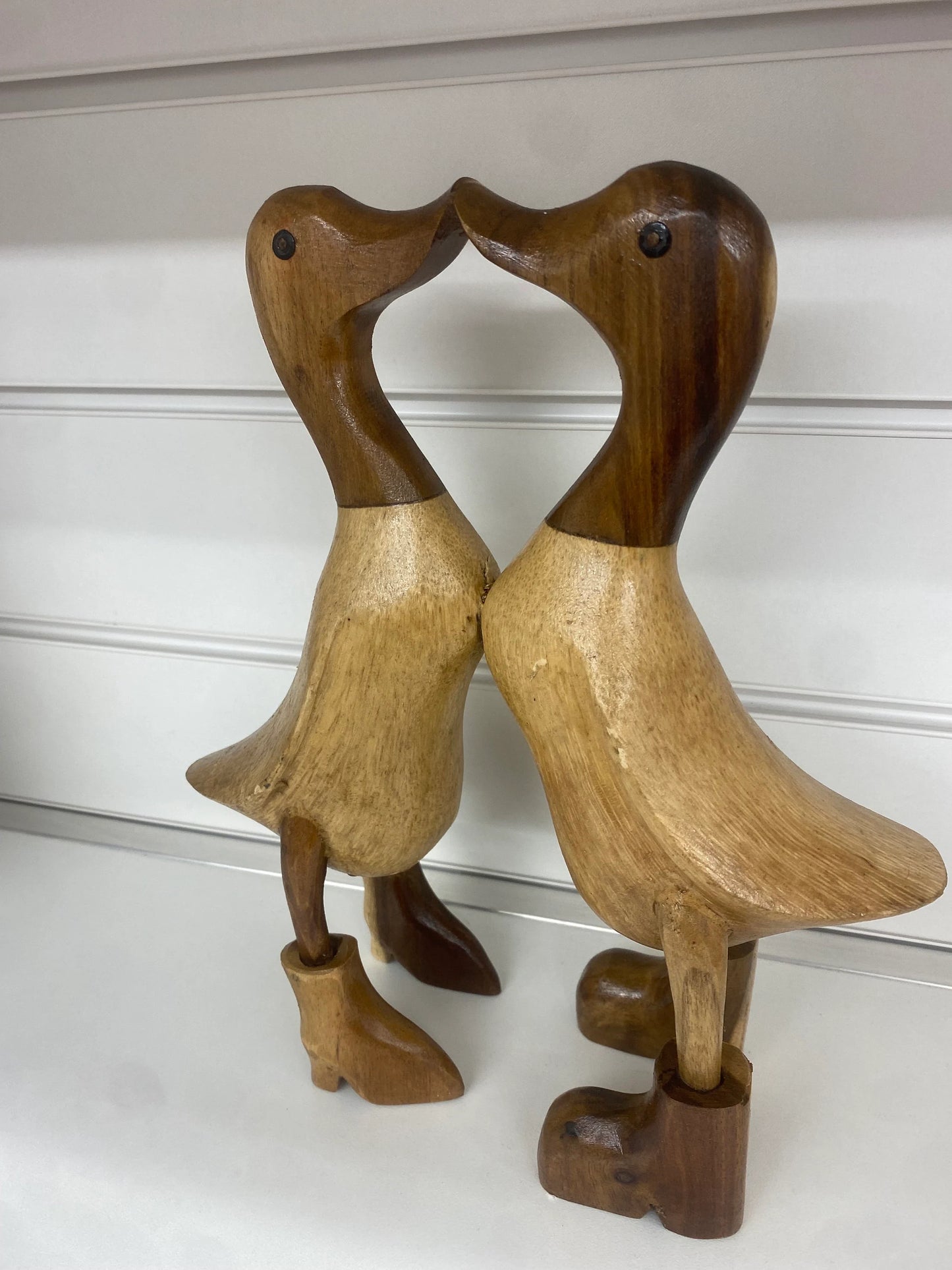 Kissing Wooden Ducks