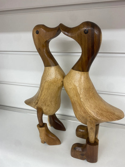 Kissing Wooden Ducks
