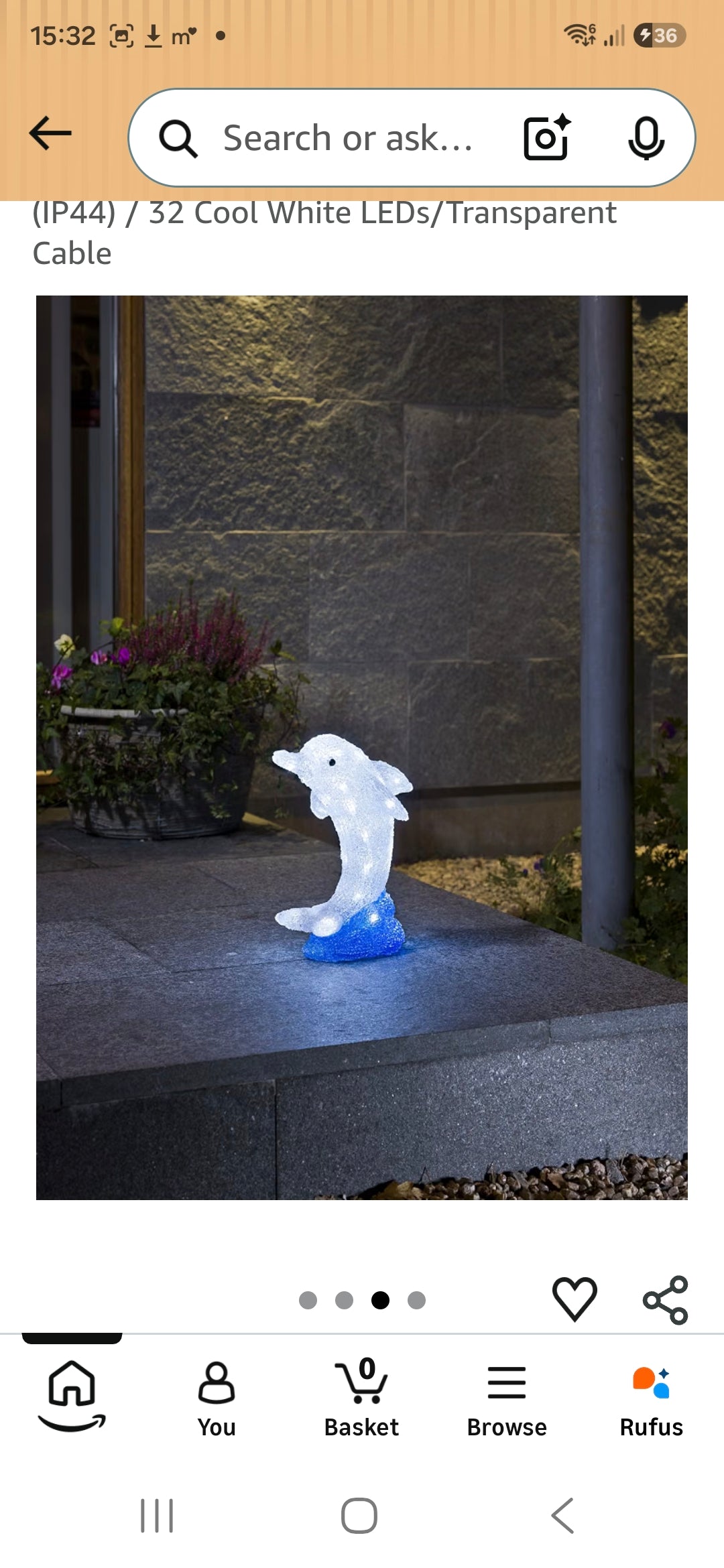 Konstsmide outdoor / indoor Dolphin 30cm