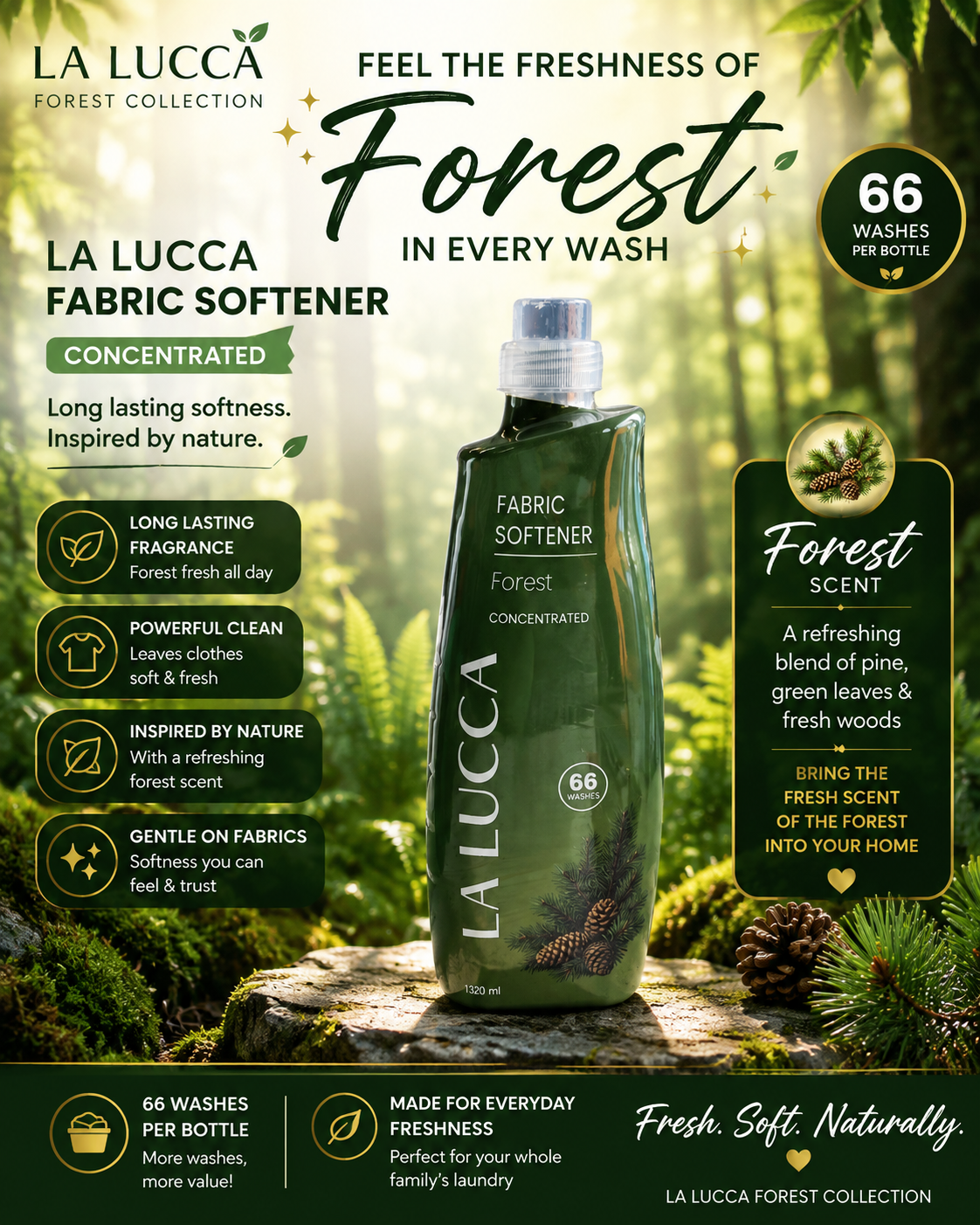 La Lucca Forest Fabric Softener 66 washes