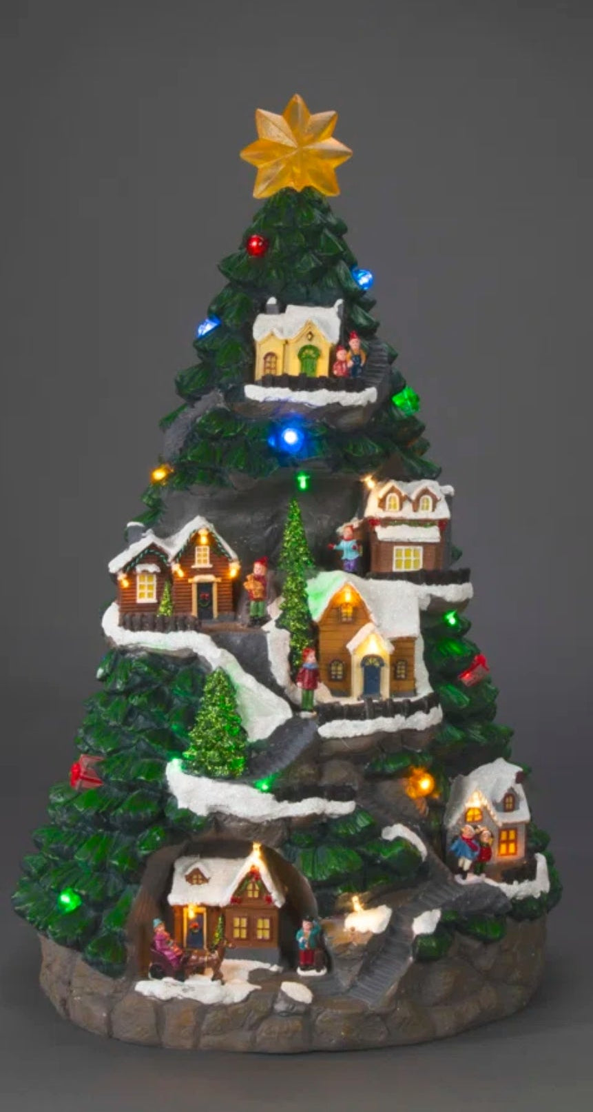 Konstsmide Christmas Tree With Villages Scene