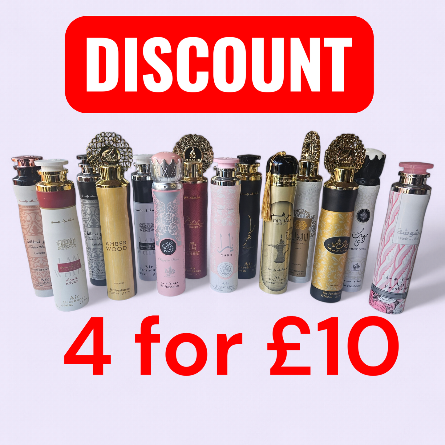 Dubai Air Fresheners Surprise Bundle of 4