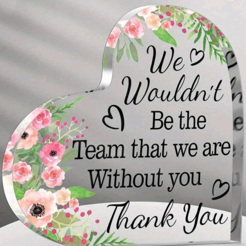 "Team Love" Heart Acrylic Plaque