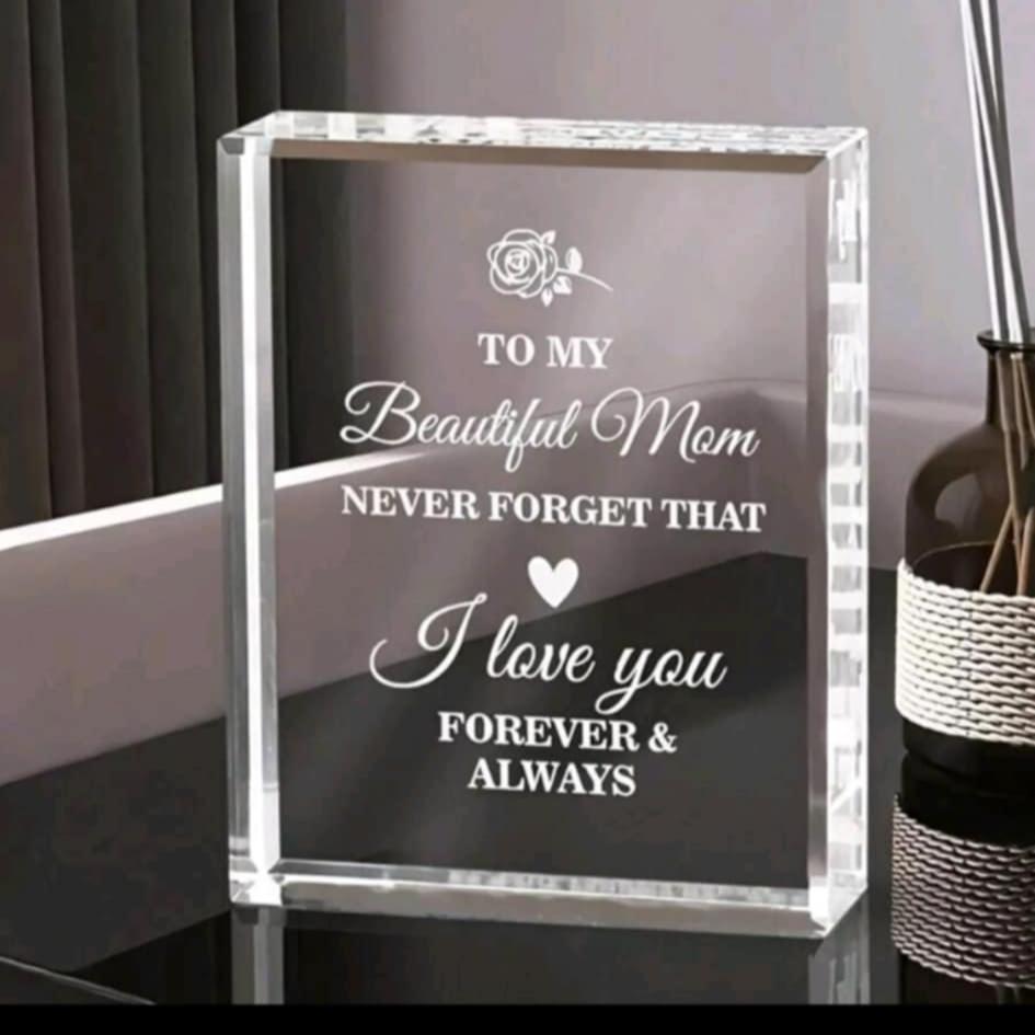 "My Beautiful Mom" Acrylic Freestanding Plaque