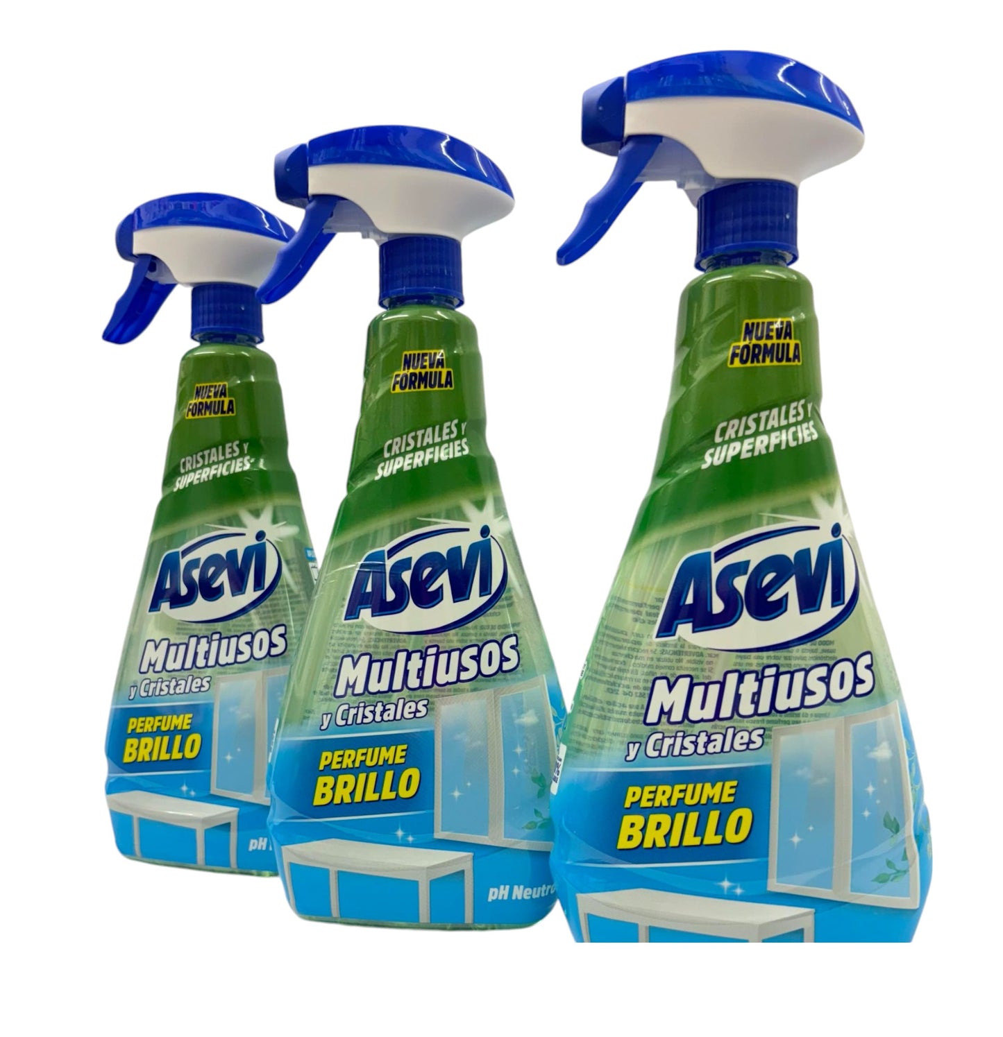 x3 Asevi Multi Surface Glass Cleaner 750ml