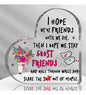 Ghost Friends Love Heart Plaque