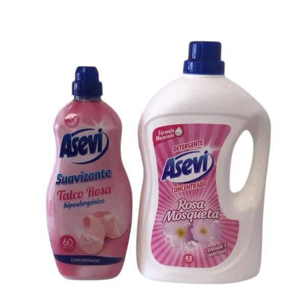 The Pink Asevi Talco And Rose Mosqueta Laundry Duo