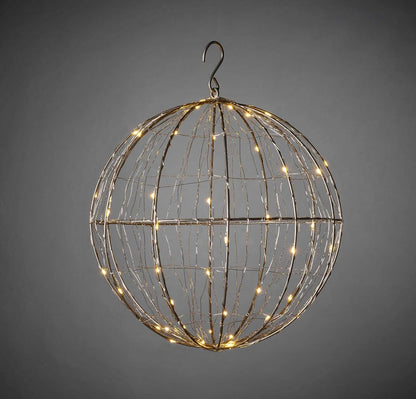 Konstsmide metal ball 30cm  micro LED black / silver available