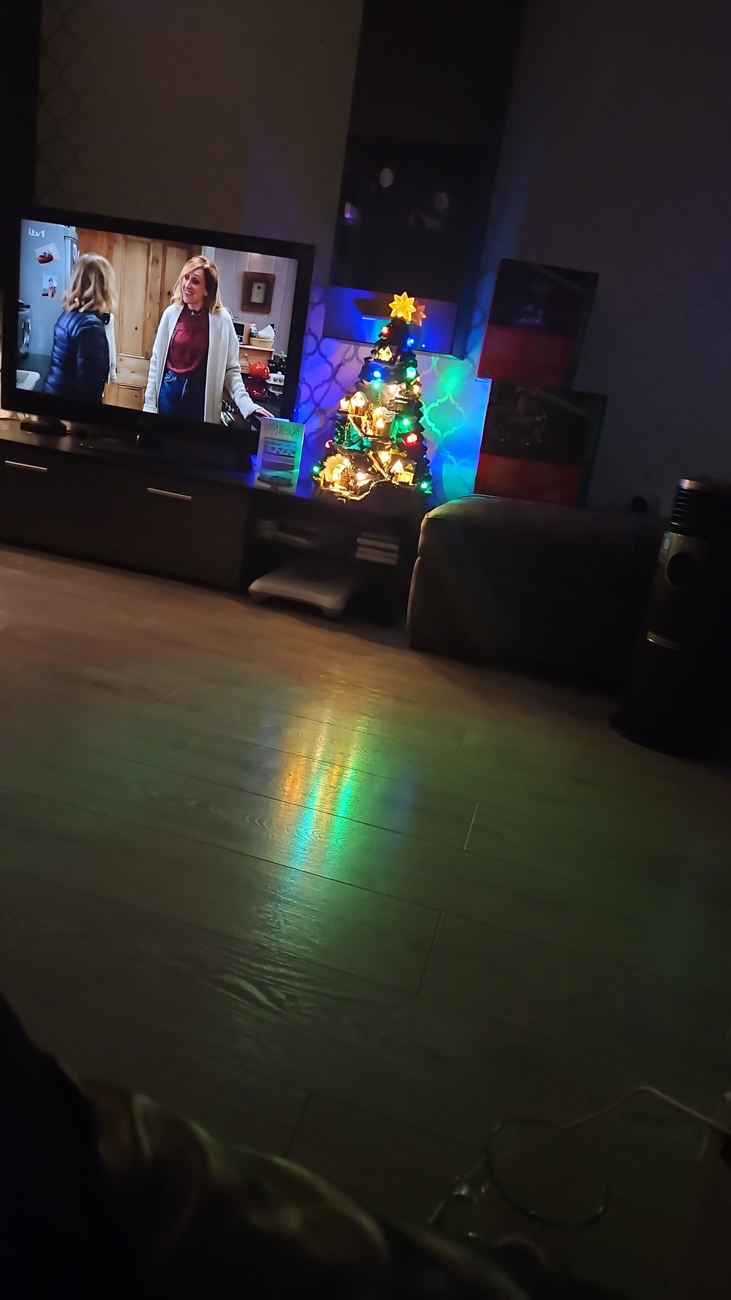 Konstsmide Christmas Tree With Villages Scene