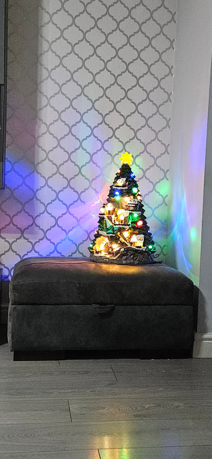 Konstsmide Christmas Tree With Villages Scene