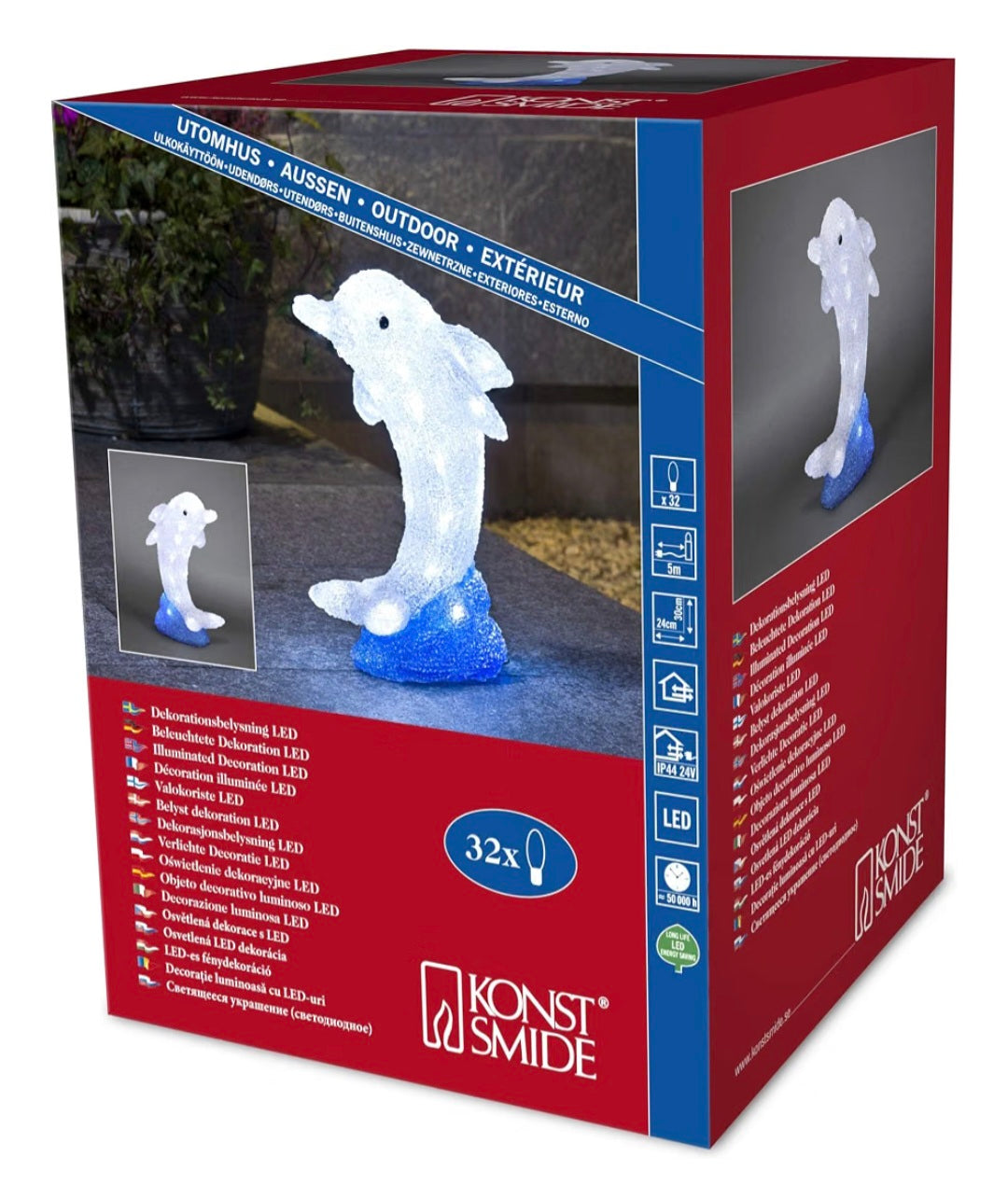 Konstsmide outdoor / indoor Dolphin 30cm