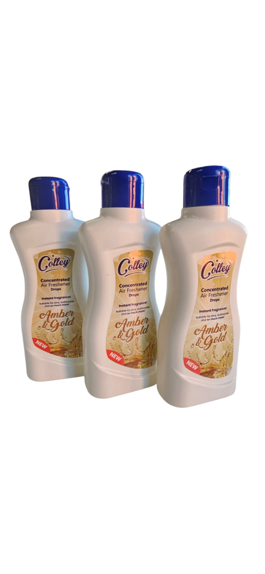 Colley Fragrance Drops (Toilet Drops) Bundle Of 3 Amber & Gold Scent