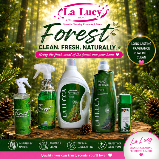La lucca forest bundle - detergent, softener, multi surface spray, room spray and kifra