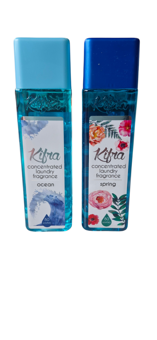 Kifra Concentrated Laundry Scent Booster Bundle 1x Ocean 1 x Spring 80 washes