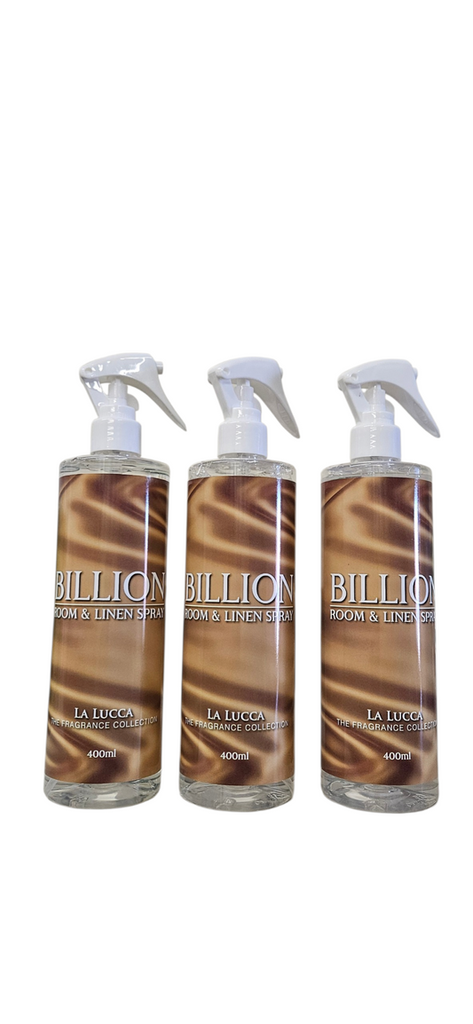 La Lucca Billion Room And Linen Spray Bundle x3 Bottles 400ml